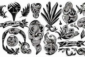 Caribbean island tattoo idea