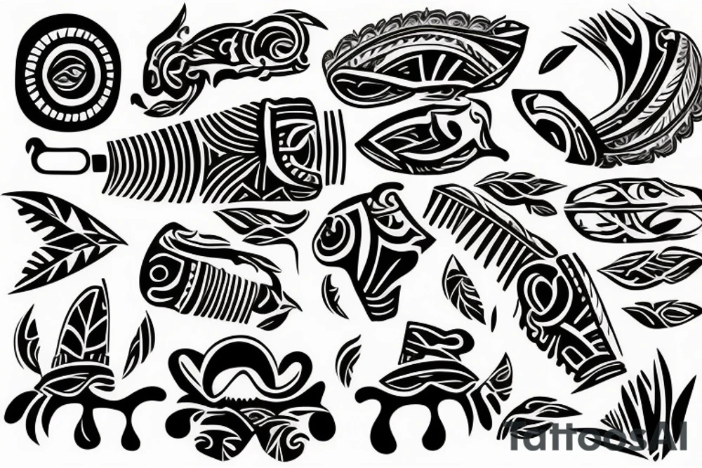 Caribbean island tattoo idea