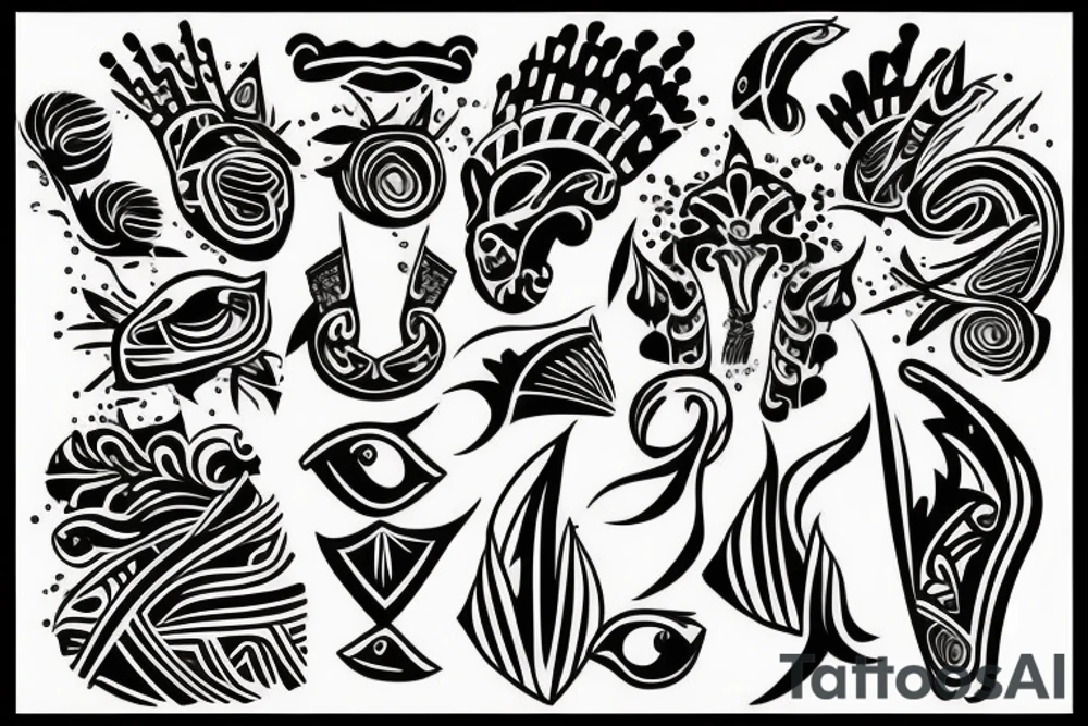 Caribbean island tattoo idea
