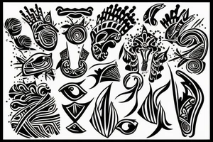 Caribbean island tattoo idea
