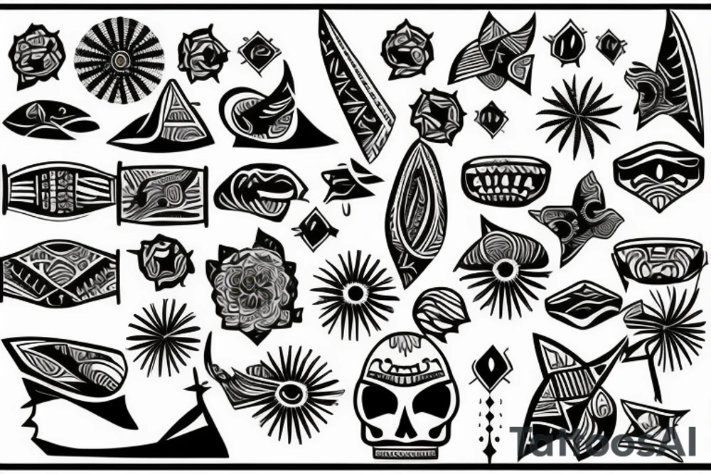 Caribbean sunset tattoo idea