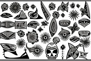 Caribbean sunset tattoo idea