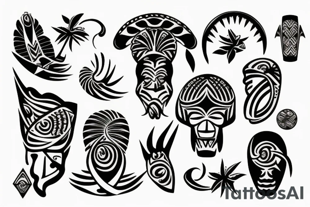 Caribbean sunset tattoo idea