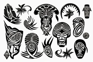 Caribbean sunset tattoo idea