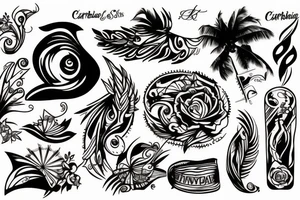 Caribbean sunset tattoo idea