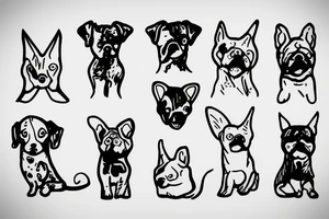 Minimalistic, Small, dead dog, love, emotional tattoo idea