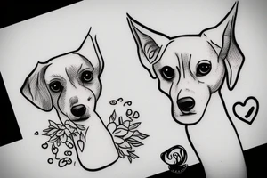 Minimalistic, Small, dog, love, emotional tattoo idea