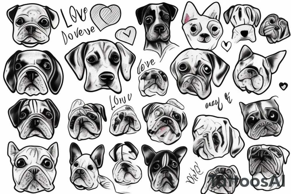 dog, love, emotional tattoo idea