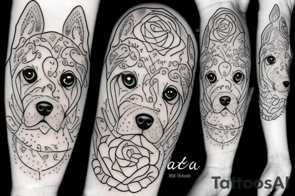 dog, love, emotional tattoo idea