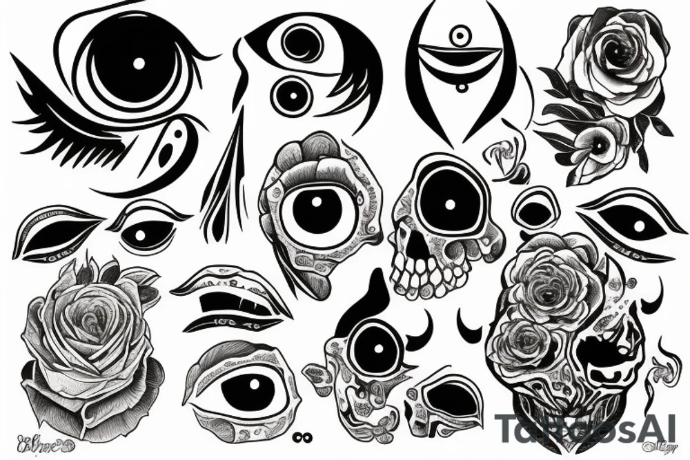 Underground eyes tattoo idea