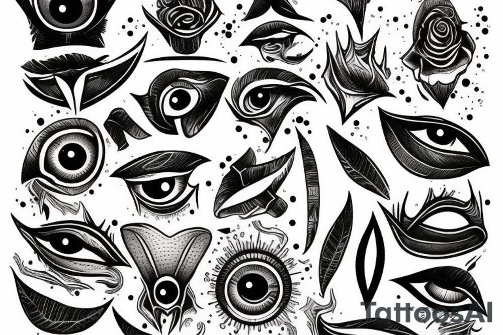 Underground eyes tattoo idea