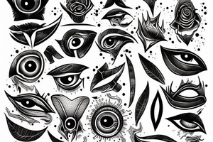 Underground eyes tattoo idea