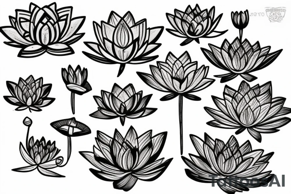 lotus tile tattoo idea
