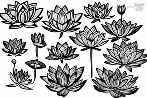 lotus tile tattoo idea
