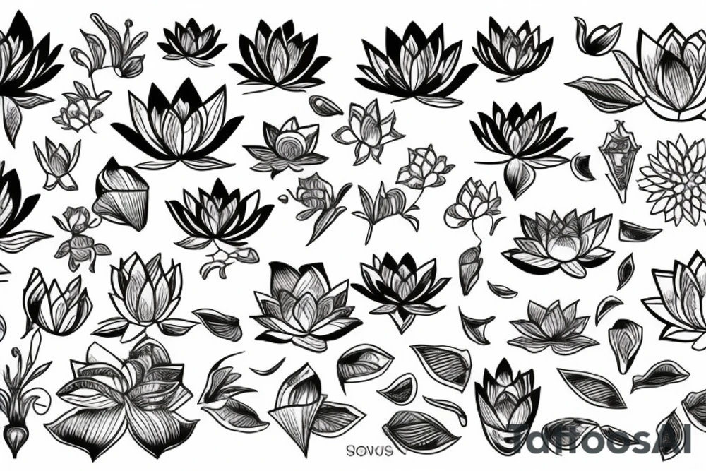 lotus tile tattoo idea