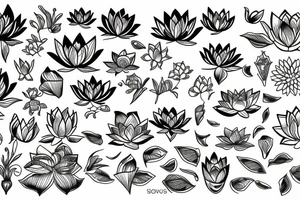 lotus tile tattoo idea