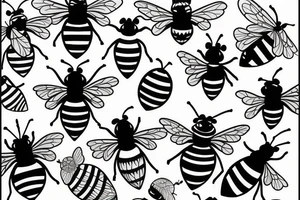 Cover up tattoo on a bee tattoo tattoo idea