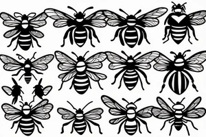 Cover up tattoo on a bee tattoo tattoo idea