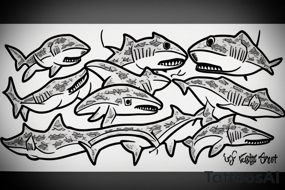 Introvert shark tattoo idea
