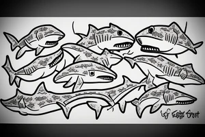 Introvert shark tattoo idea
