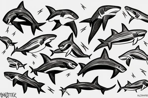 Introvert shark tattoo idea