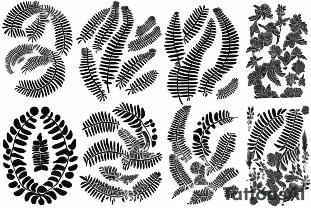 kiwi fern tattoo idea