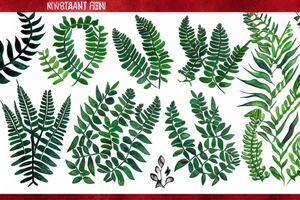 kiwi fern in a strip tattoo idea