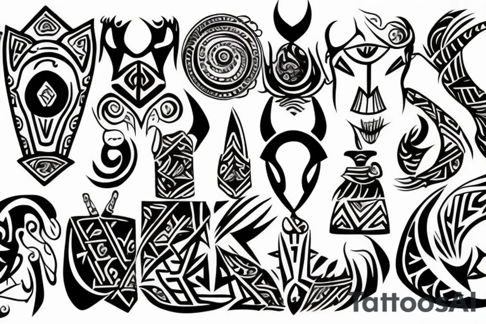 stylized magic m tattoo idea