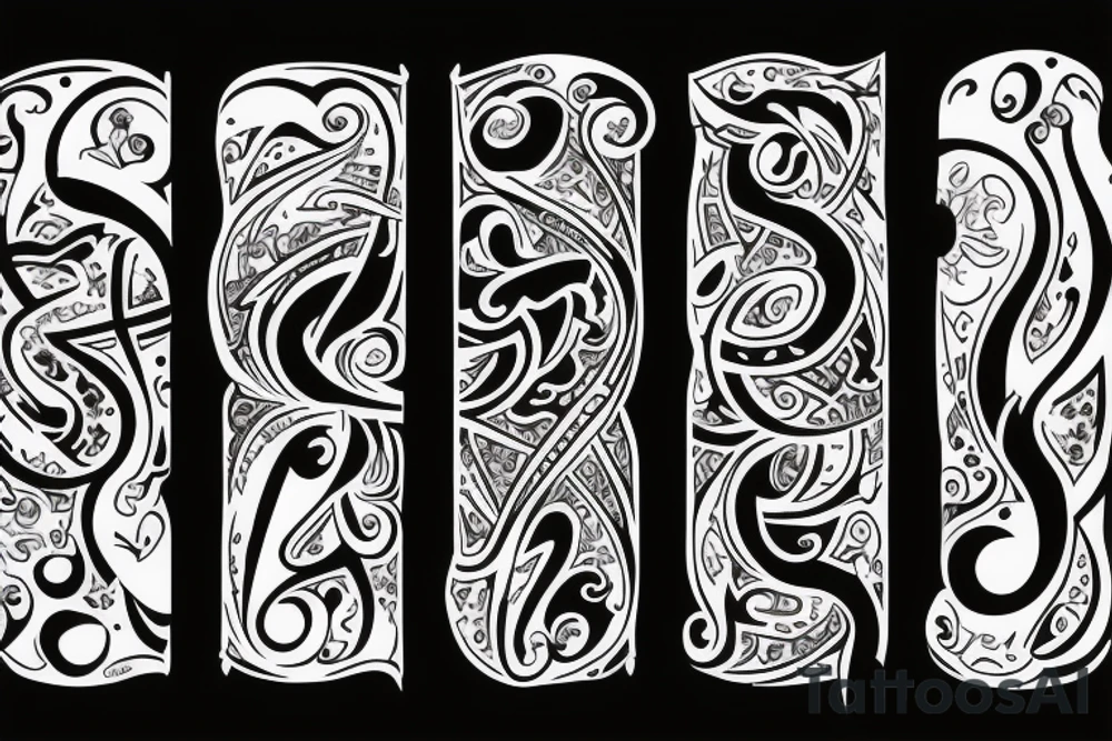stylized magic m tattoo idea