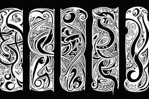 stylized magic m tattoo idea