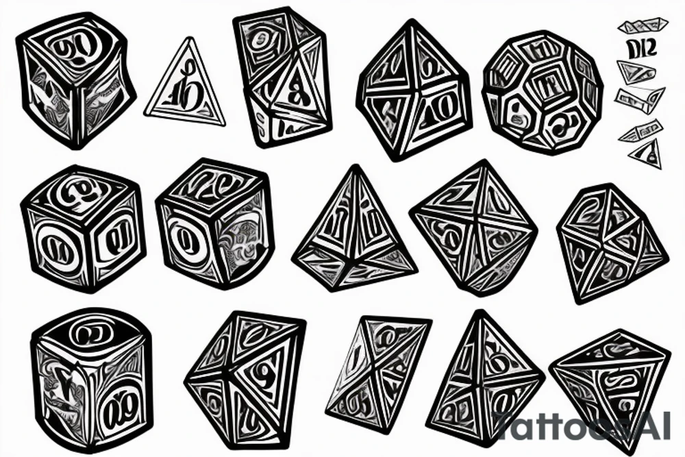 D20 dice tattoo idea