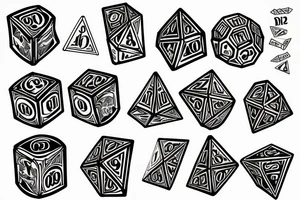 D20 dice tattoo idea
