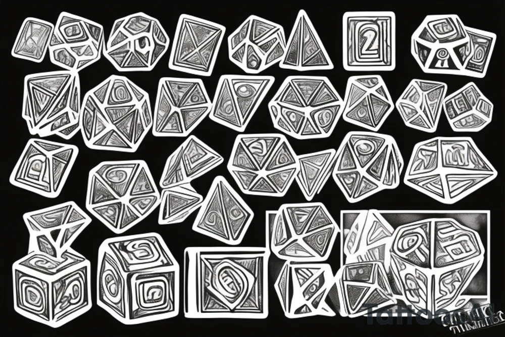 D20 dice tattoo idea