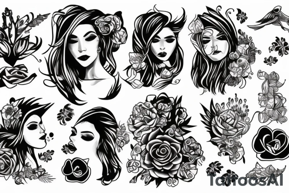 woman tattoo idea
