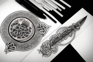 irish dagger tattoo idea