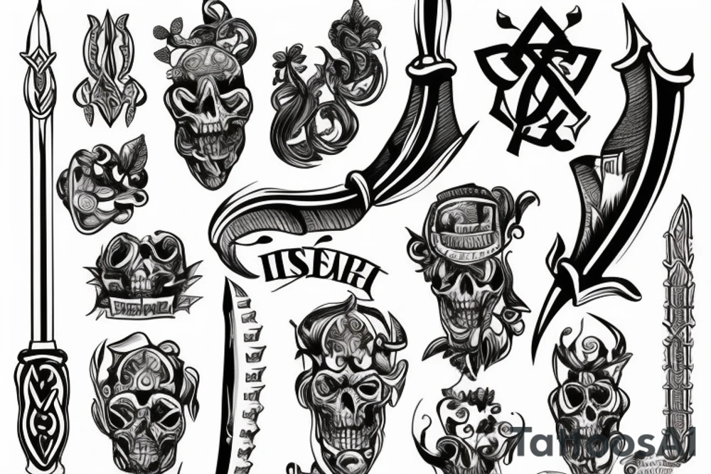 irish dagger tattoo idea