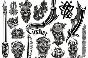 irish dagger tattoo idea