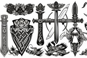 irish sword tattoo idea