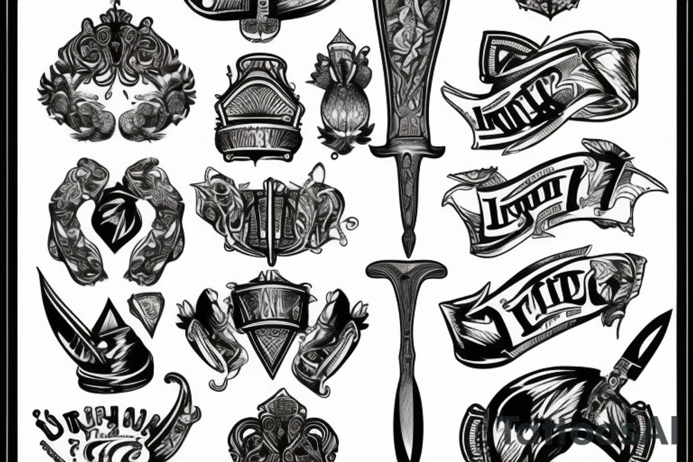irish knife tattoo idea