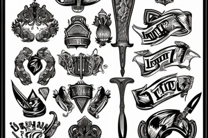 irish knife tattoo idea