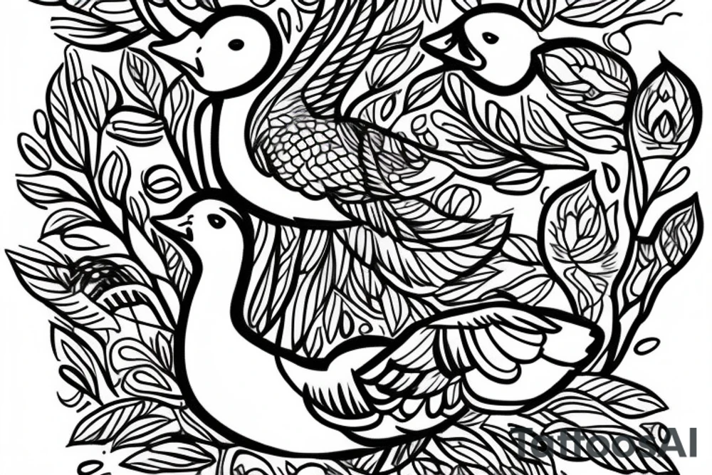 Goose sitting in a tree tattoo idea