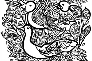 Goose sitting in a tree tattoo idea