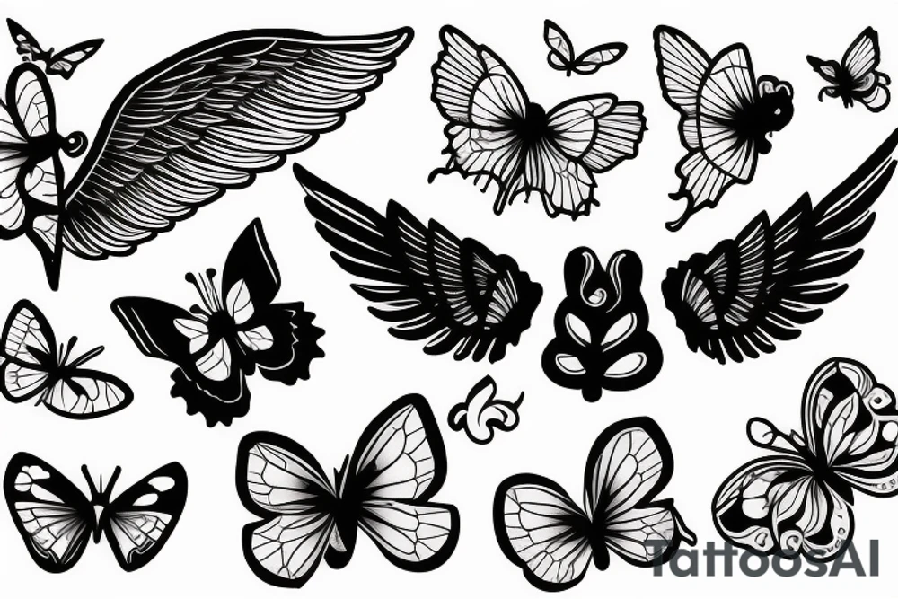 Chaos theory but with tornado fuel cloud for wings on butterfly tattoo idea