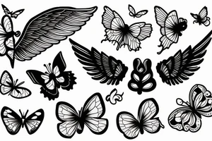 Chaos theory but with tornado fuel cloud for wings on butterfly tattoo idea