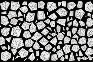 hexagonal line ambush tattoo idea