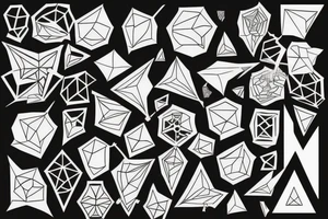 hexagonals in line tattoo idea