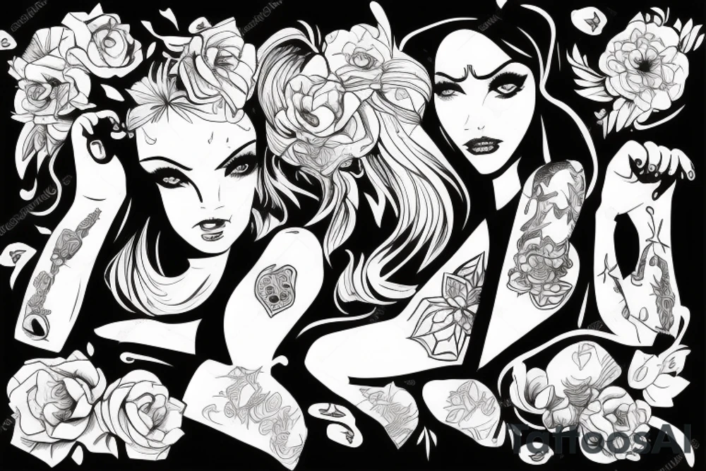 You should not fight with her, but with her tattoo idea