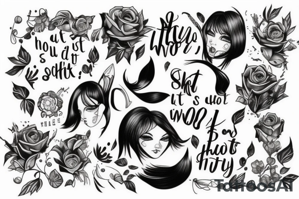 You should not fight with her, but with her tattoo idea