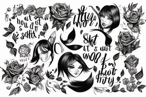You should not fight with her, but with her tattoo idea