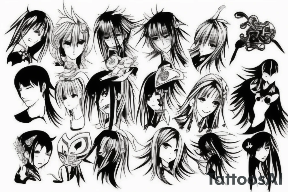 Anime Sleeve tattoo idea